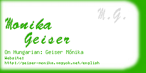 monika geiser business card